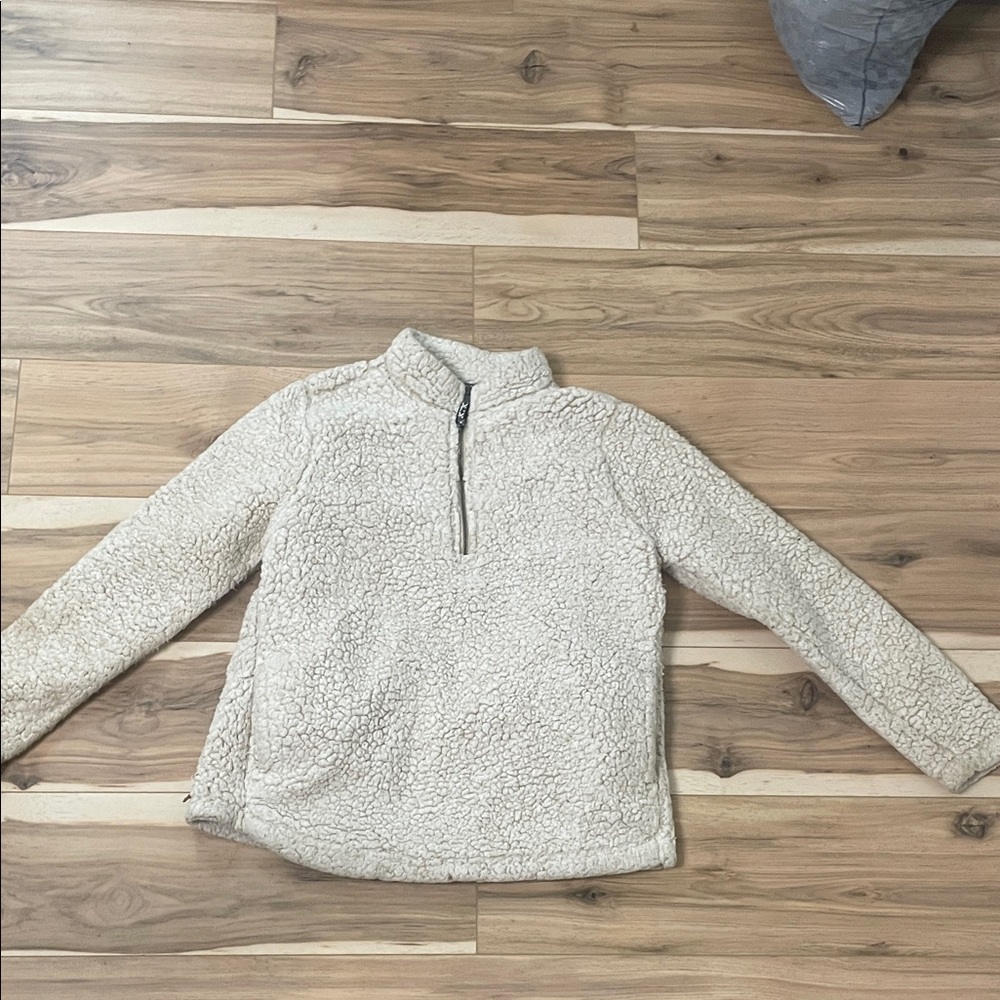 Time and Tru Cream Sherpa Fleece Jacket
